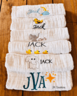 Personalized Embroidered burp cloths